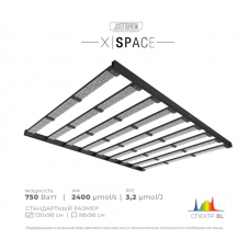 X|Space 750W 3.2 µmol/J, Спектр: BL